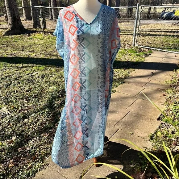 Beach swim coverup kaftan dress - Picture 4 of 6